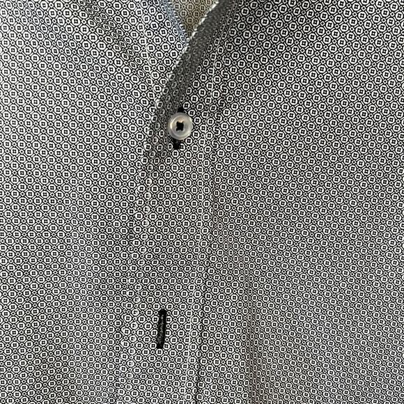 Nick Graham | Men’s Blue Modern Fit Long Sleeve Dress Shirt | Size Large | 0031 - Picture 5 of 10